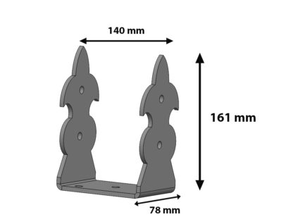 Suport U fara tija pentru stalpi 140 mm - imagine 2
